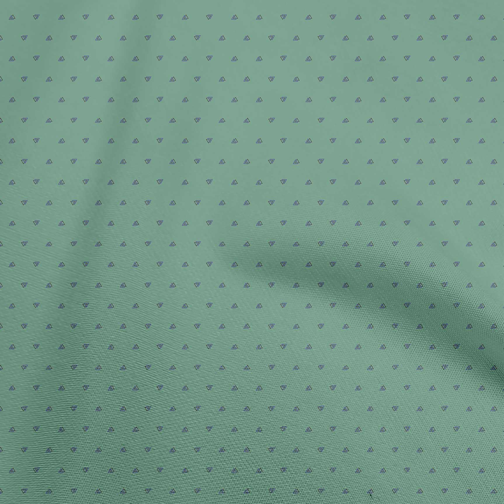 oneOone Polyester Spandex Sea Green Fabric Geometric Fabric For Sewing Printed Craft Fabric By The Yard 56 Inch Wide