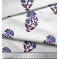 thumbnail image 3 of Soimoi Polyester Crepe Fabric Leaves & Floral Block Print Fabric by Yard 52 Inch Wide, 3 of 3