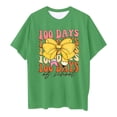 thumbnail image 5 of LUOGENLI T-Shirt pour Filles Enfants Mode Décontractée Imprimé Col Rond Ample Manche Courte T-Shirt Haut Boho Maxi Hauts Vert 8-9 Ans, 5 of 5