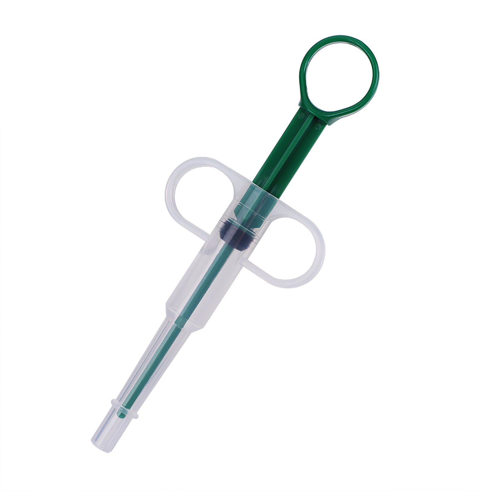 Round Headed Pet Medicine Dispenser with Soft Tip, Plastic, Dual Holes Design, for Dogs & Cats
