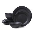 thumbnail image 1 of Oneida 895938 Ridge Black 12 Piece Dinnerware Set, 1 of 9