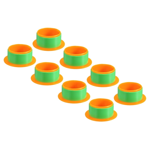 Unique Bargains Poignée de Rétrécissement de 3 Pouces, Distributeur de Pellicule Extensible 8 Pcs Distributeur de Film Extensible Main en Plastique pour Meubles, Orange