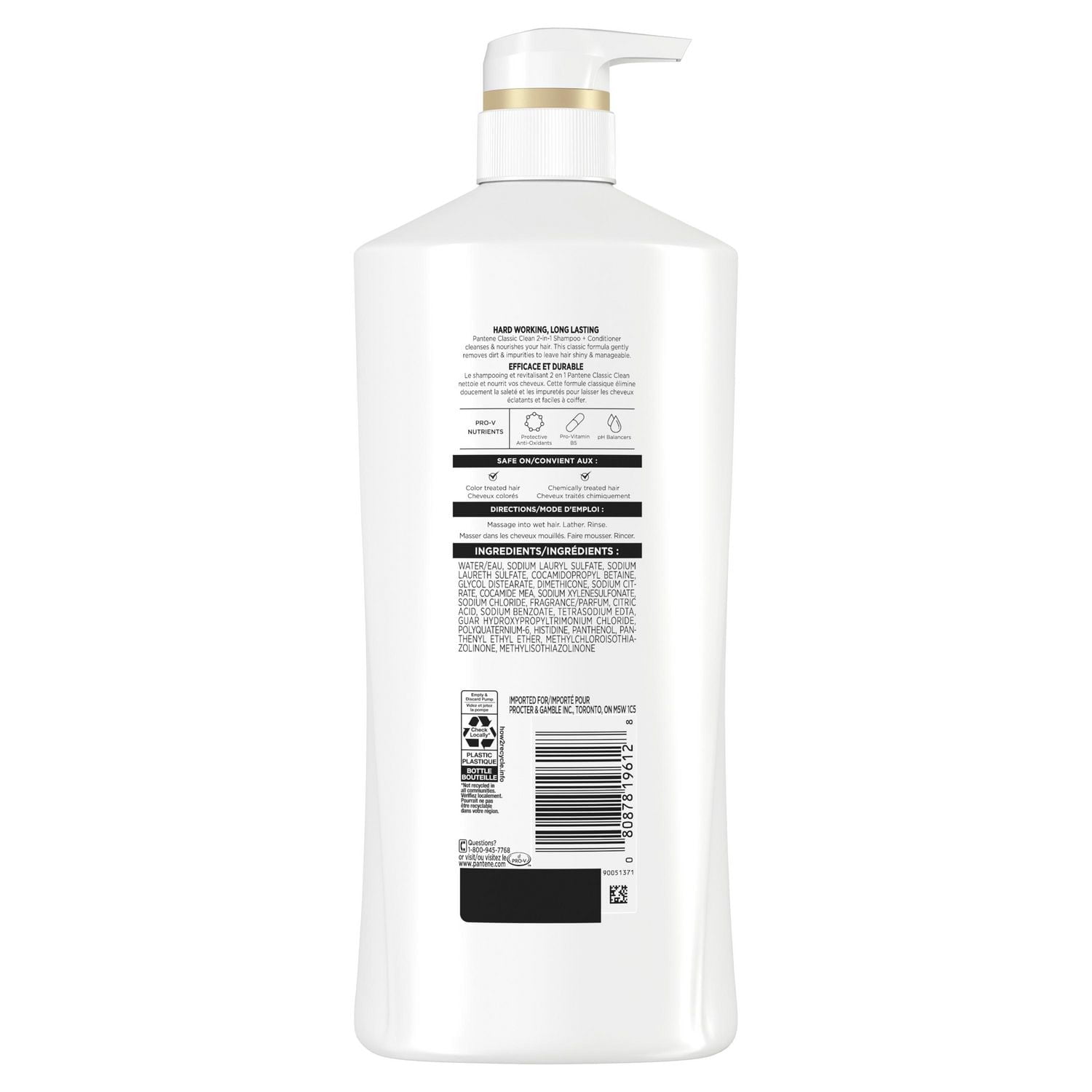 PANTENE PRO-V Classic Clean 2 en 1 Shampooing + Revitalisant