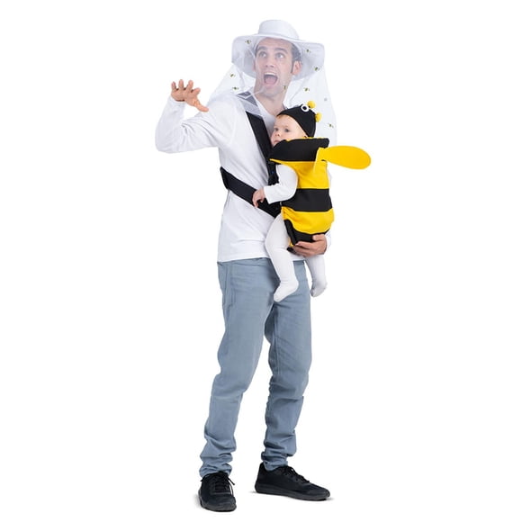 Adult Beekeeper and Bee Baby Carrier Costume-One Size