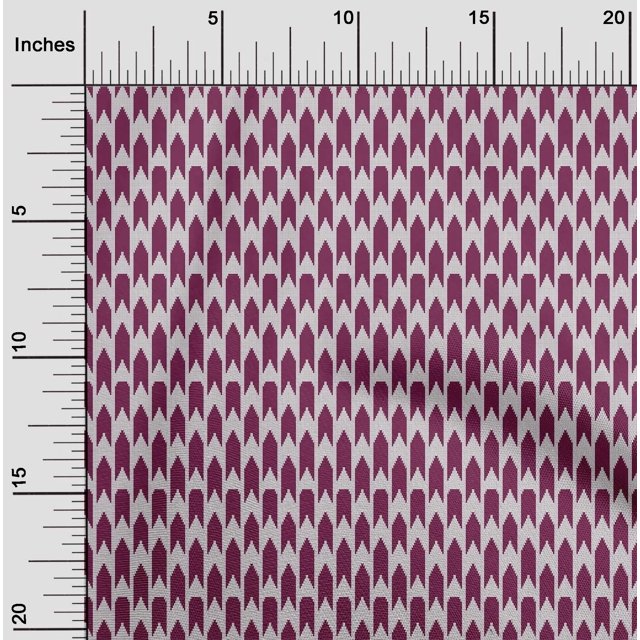 oneOone Cotton Silk Fabric Square & Arrow Sign Kasuri Decor Fabric Printed BTY 42 Inch Wide