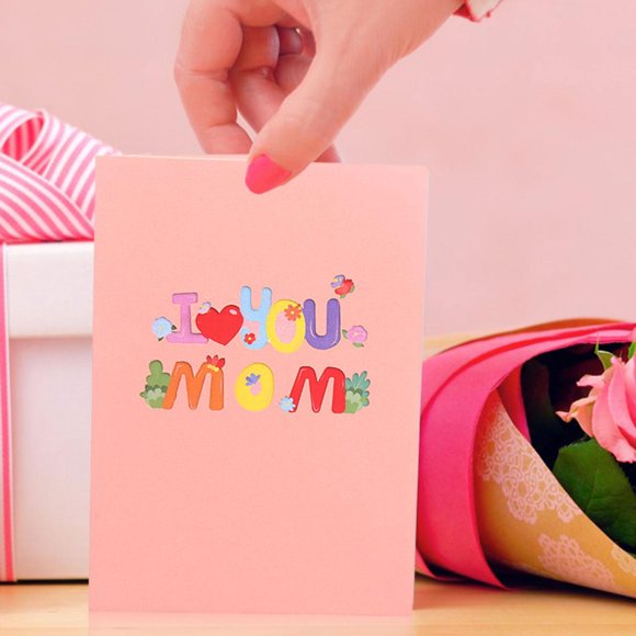 Happy 's Day Card Birthday Card for Mom from Daughter Son Decor Popup Card