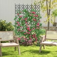 thumbnail image 3 of Patiojoy Garden Trellis Outdoor Plant Support Frame with Adjustable Shapes Ground Stakes Rustproof PE Coating Pipes 2pcs, 3 of 10