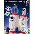 thumbnail image 2 of DIY Balloon Space Rocket Toy, Rocketblast Lab - Launch, Learn, And Play, Rockets Balloons with Pump, Rocket Air Pump Fun with Balloon Monster Pals, Sticker Decorated Balloons Toy (Standard Set), 2 of 6