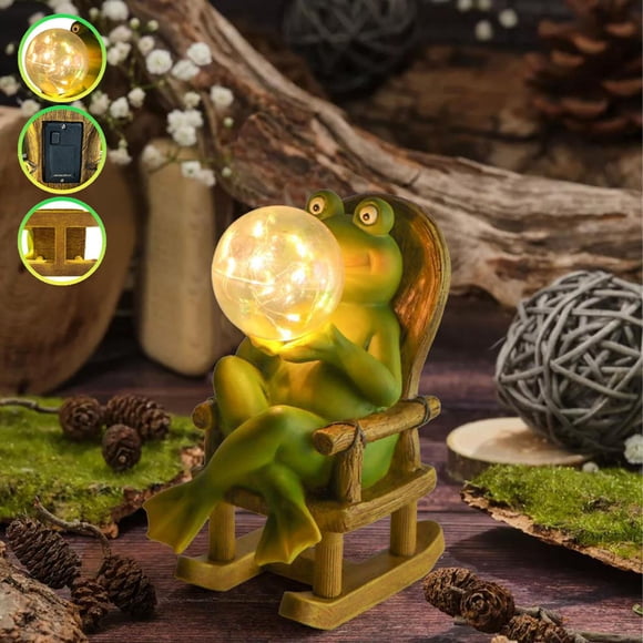 TIMIFIS Handmade Item, Home Decor Solar Resin Ornament Patio Balcony Small Viewing Lights