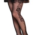 thumbnail image 1 of Bas en Maille à Motif de Fleurs pour Femmes, Bas en Dentelle, Collants Résille pour Femmes, Collants Ajourés, Collants, Bas, 1 of 6