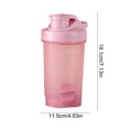 thumbnail image 3 of yulier Shaker Bottle for Protein Mixes, 500ml, Protein Shaker Bottles with Scale, Mixer Bottle, Protein Bottle, Portable Pre Workout Whey Protein Drink Shaker Cup, Pink, 3 of 6
