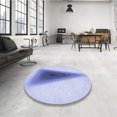 thumbnail image 4 of Ahgly Tapis d'Intérieur Lavable en Machine Carré Transitionnel Bleu Ciel, 8 Pieds Carré, 4 of 7