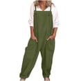 thumbnail image 2 of Fankiway Salopette Décontractée Ample pour Femme, Coton et Lin, Taille P, 2 of 8