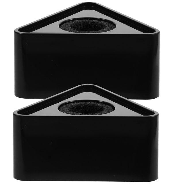 Milisten 2 Pcs Logo de Microphone d'Entrevue Portable en ABS Moulé par Injection en Forme de Triangle Drapeau de Station Logo (Noir)