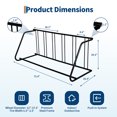 thumbnail image 2 of Support de Plancher pour Vélo en Acier Robuste – Support Autoportant Enduit de Poudre avec Fini Résistant aux Intempéries, outil-Free Assembly, Rangement Simple Ou Double Côté – Idéal pour Garage, Cour Ou Événements – Noir Ou Gris, 2 of 7