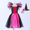 thumbnail image 2 of YOUSNH Halloween Tout-Petits Enfants Bébés Filles Magnifique Sorcière Robe Noire avec Chapeau Tutu Chic Déguisement Fête Tulle Robes Robes pour Filles B_002 10-12 Ans, 2 of 6