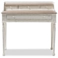 thumbnail image 3 of Baxton Studio Anjou Bureau d'Écriture en Blanc et Naturel, 3 of 5