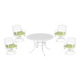 thumbnail image 1 of Homestyles Sanibel Cast Aluminum 5Pc Outdoor Dining Set w/Swivel Chairs in White, 1 of 3