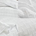 thumbnail image 4 of Wzzjkit Double Sided Washed Cotton Quilted Bed Cover 3 Pcs Set Solid Colo Pillowcase20x26in, 4 of 6