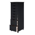 thumbnail image 1 of Adeptus Solid Wood   6+2 Drawer Roll Cart - Black, 1 of 1