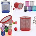 thumbnail image 3 of Office Desk Accessories Metal Grid Round Pens Pencils Holder Desk Organizer -Red, 3 of 4