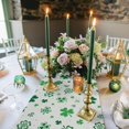 thumbnail image 2 of Lucky Clover Shamrocks Table Runner St. Patricks Day Holiday Table Runners for Dining Table Decor, Kitchen Decor Burlap Table Runners 108 Inches Long St Patricks Day Decorations Dresser Scarf13x108in, 2 of 6