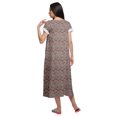 thumbnail image 4 of Moomaya Chemise de Nuit Imprimée à Manches Courtes pour Femmes, Col en V, 4 of 5