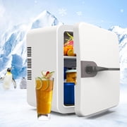 Feltree 6L Portable Car Refrigerator Mini Fridge Cooler and Warmer for Auto Home Use, Quiet Compact Design for Beauty Products and Beverages