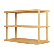 YIMWNYI 3 Tier Wooden Shelf Bookcase Modern Open Bookshelf, Multi-functional Storage Rack, Space-saving Display Stand, Sturdy Structure, Easy to Clean, Ideal for Living Room, Bedroom, Office
