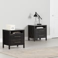 thumbnail image 1 of Ensemble de 2 tables de chevet pour Adulte, fini Noir antiqué, collection Gravity de Meubles South Shore, 1 of 13