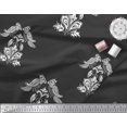 thumbnail image 3 of Soimoi Polyester Crepe Fabric Leaves,Bird & Floral Block Print Sewing Fabric Yard 42 Inch Wide, 3 of 3