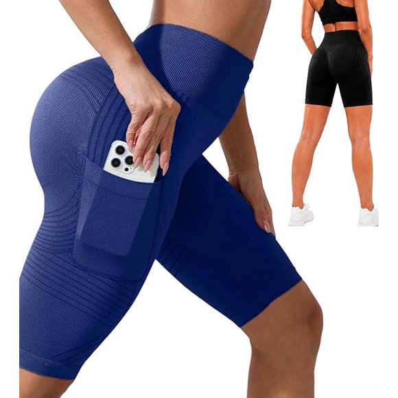 2026 New 3D Anti-Cellulite Leggings Shorts with Pockets for Women,High Waist Tummy Control Sculpting Workout Yoga