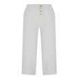 thumbnail image 3 of Women‘s Single Breasted High Waist Trousers in Solid Color with Wide-Leg Design, 3 of 5