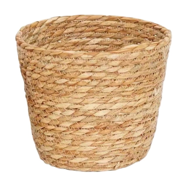 Contenant Tissé de Rangement pour Textiles de Maison pour Usage Intérieur en Paille Naturelle, Style Bohème, Cache-Pot et Support Décoratif