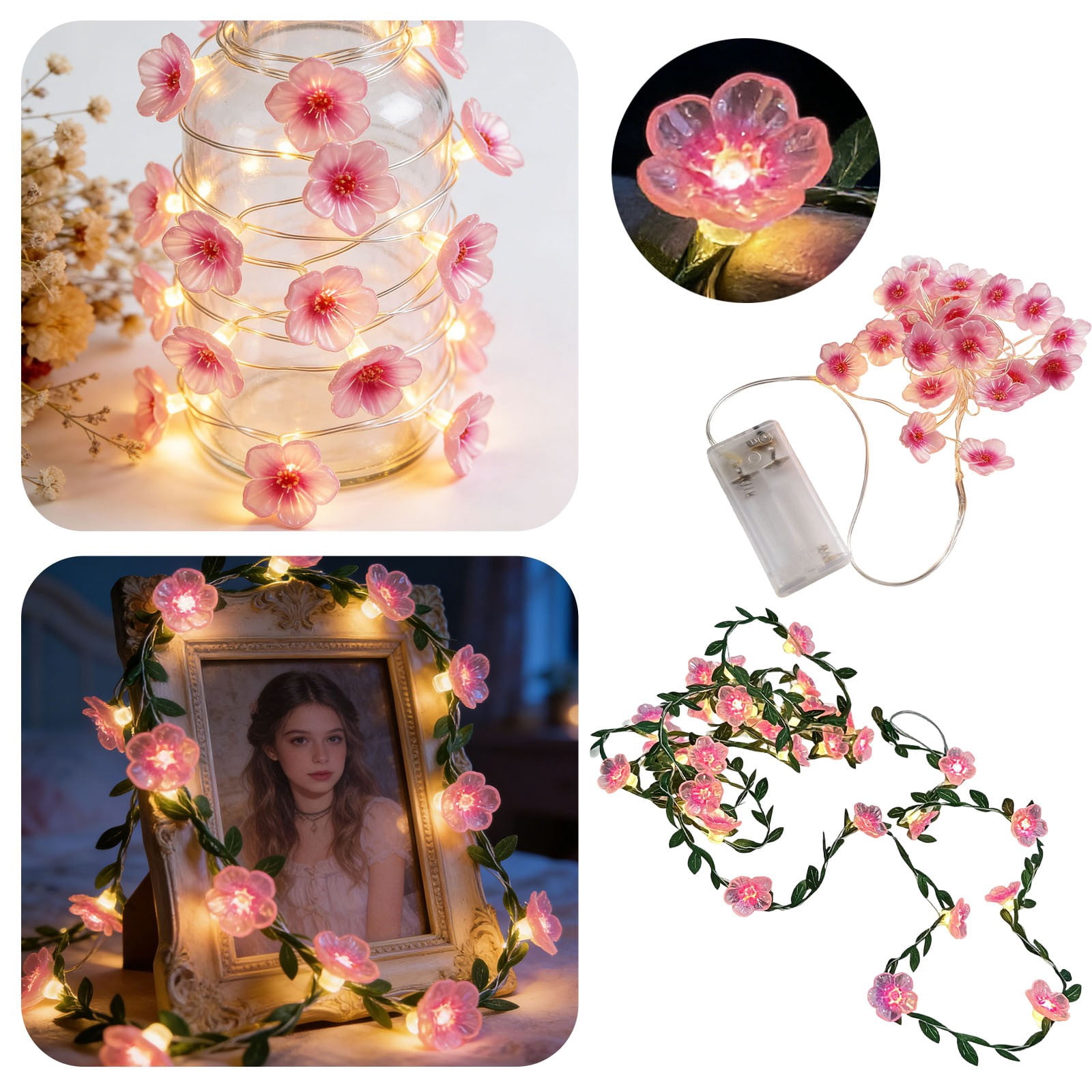 Ainf LED Fairy String Light With Soft Green Leaves Design For Home String Lights For Ambient Lighting Energy Saving USB Powered#create (SKU: LED Home 1)