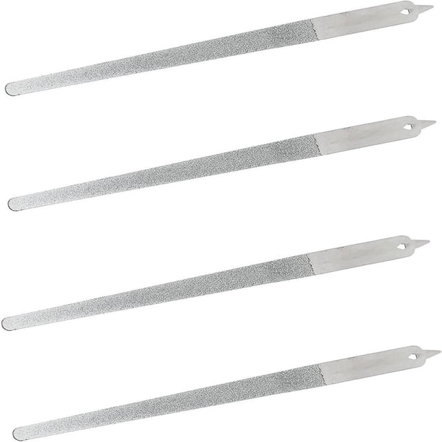 HLONK 4PC 8 Dust Nail File - Stainless Steel Nail Dresser - 9 Inch