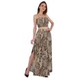 thumbnail image 2 of Bimba 2 Pcs Robe de Plage Aguichant pour Femmes Imprimée Smockée Crop Top & Longue Jupe Ensemble, 2 of 7