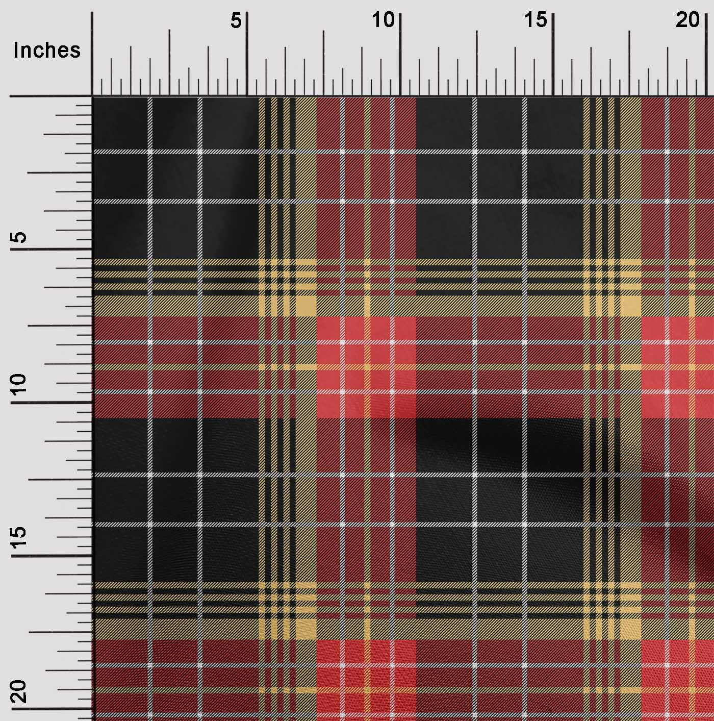 oneOone Cotton Silk Fabric Tartan Check Decor Fabric Printed BTY 42 Inch Wide