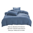 thumbnail image 3 of TIMIFIS Washed Cotton Sheets All-Season Bedding Set - 4-Piece Washable Solid Color Bed Sheet Duvet Cover And Pillowcases New Home Essentials, 3 of 9