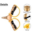 thumbnail image 4 of 1/4'' RV Propane Quick Connect Fittings Solid Brass 2 Way Y Splitter Adapter for RV Trailer & Camping Propane Hose to Motorhome Tabletop Grills, 4 of 8