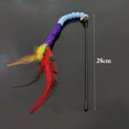 thumbnail image 4 of Cat Teaser Wand Plush Artificial Feather Bell Cat Wand Toy Cat Interactive Toy, 4 of 9