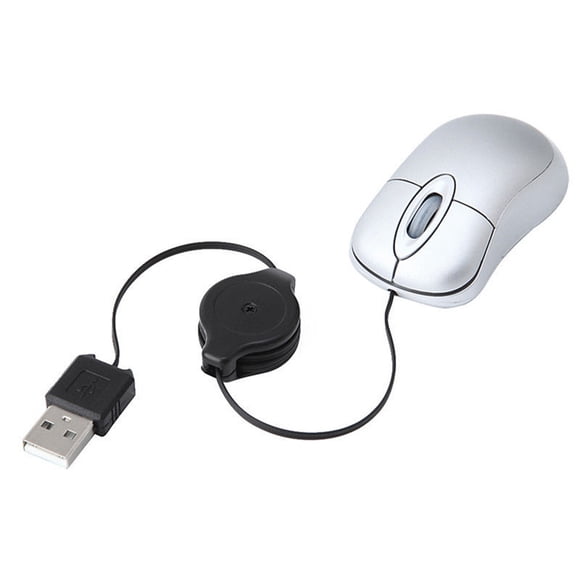 Lovely Mini Wired Mouse Retractable optical mouse; USB Cable Ergonomic Office Computer PC Laptop Gaming Mice