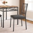 thumbnail image 4 of Dining Table Set for 4, Modern Kitchen Table with 4 Soft Padded Chairs, Dining Room Table Set with Sturdy Metal Frame & MDF Board, Ideal for Living Room Tables, 4 of 9