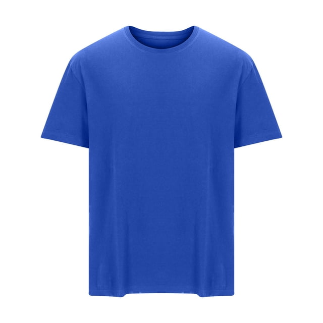 AherBiu T-Shirt pour Homme Grande Taille à Col Rond en Coton Léger Tee Confortable T-Shirts en Coton Doux
