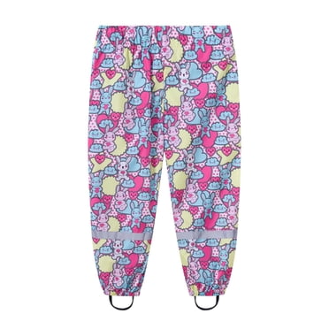 TopLLC Toddlers Boys Girls Rain Pants Cartoon Print Trousers Raincoat Split Pants Mud Dirty Proof Lightweight Reflective Waterproof Unisex Rain Wear