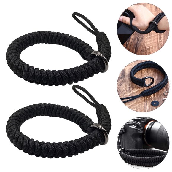 QUMIIRITY 2Set Action Camera Wrist Strap Adjustable Non-slip for Professional Use Black