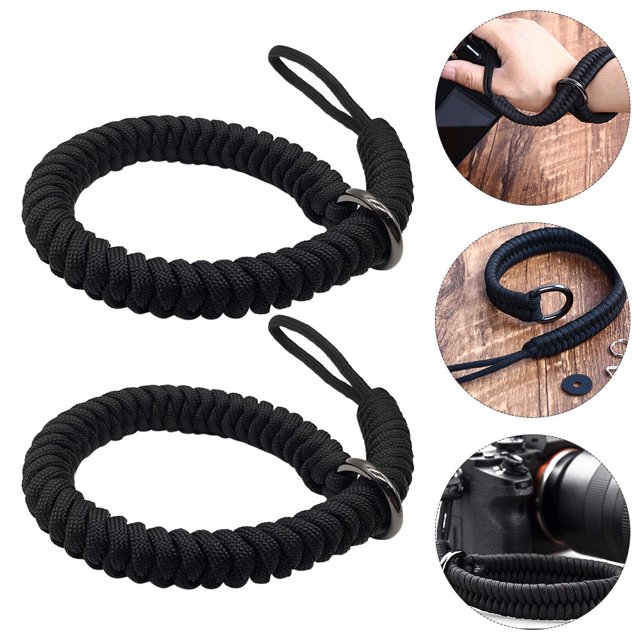 QUMIIRITY 2Set Action Camera Wrist Strap Adjustable Non-slip for Professional Use Black