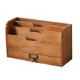 thumbnail image 2 of Desktop Organizer Storage Rack, Decorative Effect Wooden Desktop Organizer  for Storing Notes, 2 of 7