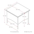 thumbnail image 2 of CorLiving Parksville Resin Wicker and Steel Square Outdoor End Table with Glass Top, Black, 2 of 6