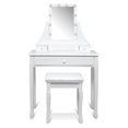 thumbnail image 2 of Patiojoy Ensemble Coiffeuse Table Commode avec Lumière DEL et Tabouret Rembourré Blanc, 2 of 8